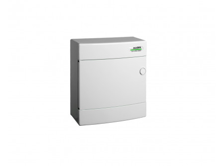 Noark 101504 - PNS 8W Kiselosztó,fehér ajtó,falon kívüli,IP40,1 sor,8 modul
