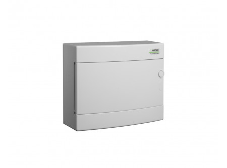Noark 101505 - PNS 12W Kiselosztó,fehér ajtó,falon kívüli,IP40,1 sor,12 modul