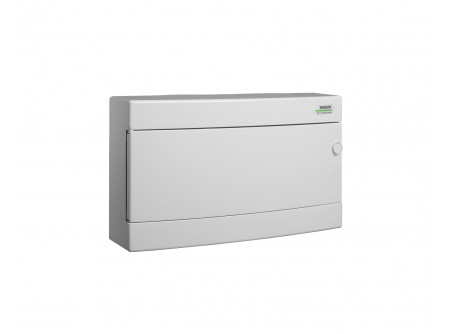 Noark 101506 - PNS 18W Kiselosztó,fehér ajtó,falon kívüli,IP40,1 sor,18 modul