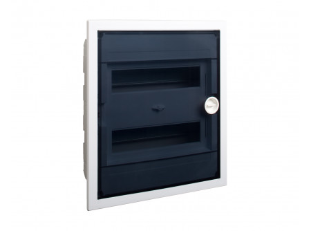 Noark 101530 - PXF 24T Kiselosztó,flat átlátszó ajtó,süllyesztett,IP40,2 sor,2x12 modul