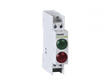 Noark 102459 - Ex9PD2gr 6.3V AC/DC inst. jelzőlámpa,6,3V AC/DC,1 zöld LED és 1 piros LED