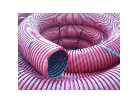 Reflex D 40 duplafalú mélyépítési gégecső, behúzószállal 50m/tekercs