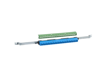 Schneider 13450 - Csatlakozóblokk készlet, 32 furat, 18 modulos hátlap tartóval