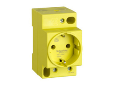 Schneider 15033 - ACTI9 iPC 2P+F dugaszoló aljzat, 16A, sárga