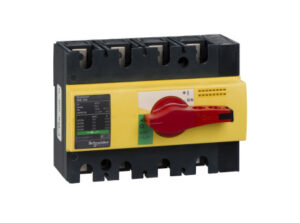 Schneider 28925 - Interpact INS100 4P piros kapcsoló sárga homloklap