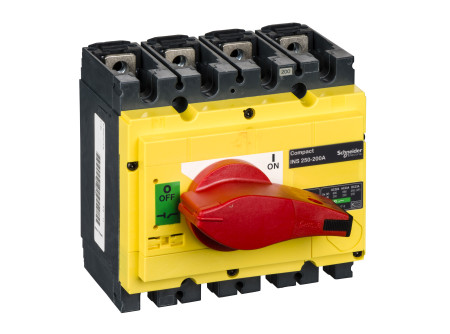 Schneider 31123 - Interpact INS200 4P, piros k.kar,s.h.lap