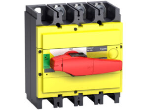 Schneider 31132 - Interpact INS500 3P piros kapcsolókar, sárga homloklap