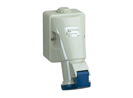 Schneider 83116 - MUREVA PK (Pratika) Falra szerelhető aljzat hátlappal, 2P+F, 6h, 32A, 250V, IP4