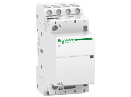 Schneider A9C20134 - ACTI9 iCT25A kontaktor, 50Hz, 4NO, 24VAC