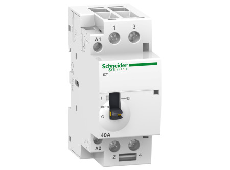 Schneider A9C21862 - ACTI9 iCT63A kézi vezérlésű kontaktor, 50Hz, 2NO, 220-240VAC