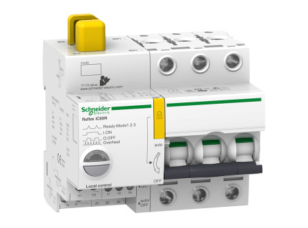 Schneider A9C62363 - ACTI9 Reflex iC60N beépített megszakító vezérlés, 3P, C, 63A