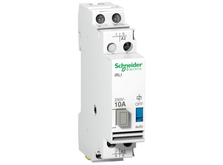 Schneider A9E15537 - ACTI9 iRLI váltó relé, 2P, 10A, Uc 24VAC