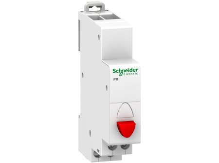Schneider A9E18031 - ACTI9 iPB nyomógomb, 1NC, piros