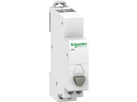 Schneider A9E18033 - ACTI9 iPB nyomógomb, 1NC 1NO, szürke