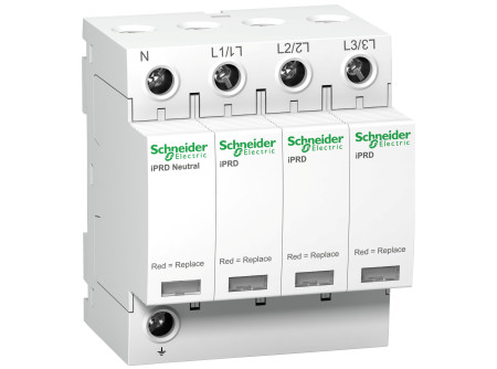 Schneider A9L65601 - ACTI9 iPRD túlfeszültség-korlátozó, cs.bet. távjelzéssel, 65kA, 3P-N, 350V