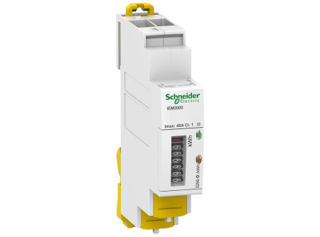 Schneider A9MEM2000 - iEM2000 MID-es 1 fázisú fogyasztásmérő 40A kijelzővel