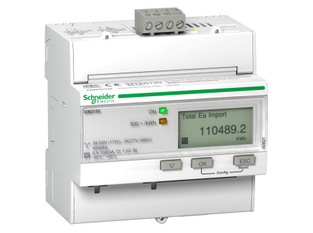 Schneider A9MEM3155 - Digitális fogyasztásmérő,3F,63A,MODBUS,MID