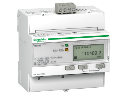 Schneider A9MEM3165 - Digitális fogyasztásmérő,3F,63A,Bacnet,MID
