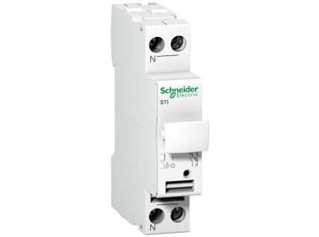 Schneider A9N15645 - ACTI9 STI olvadóbiztosítós szakaszolókapcsoló, 1P-N, 20A, 8.5x31.5mm