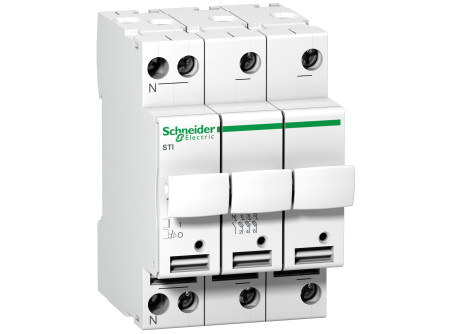Schneider A9N15658 - ACTI9 STI olvadóbiztosítós szakaszolókapcsoló, 3P-N, 25A, 10.3x38mm