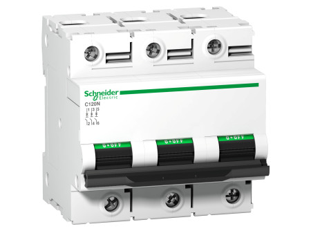 Schneider A9N18389 - ACTI9 C120N kismegszakító, 3P, D, 125A
