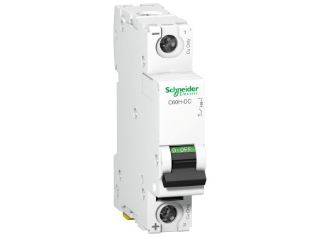 Schneider A9N61519 - ACTI9 C60H-DC kismegszakító, 1P, C, 63A, 250VDC