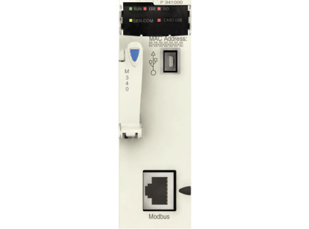 Schneider BMXP341000 - L1 Processzor Modbus porttal, SD kártyával