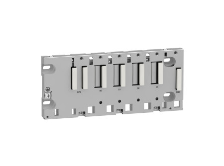 Schneider BMXXBP0400 - Hátlap, 4 I/O kártyahely