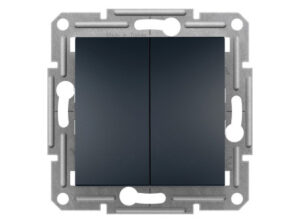 Schneider EPH0600171 - ASFORA Kettős váltókapcsoló, rugós bekötés, antracit (106+6)