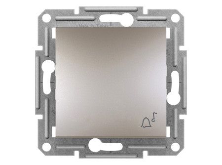 Schneider EPH0800169 - ASFORA Egypólusú nyomó, csengőjel, rugós bekötés, bronz