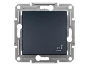Schneider EPH0800171 - ASFORA Egypólusú nyomó, csengőjel, rugós bekötés, antracit