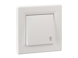 Schneider EPH0900221 - ASFORA Egypólusú nyomó, lámpajel - IP44, fehér