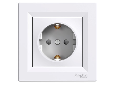 Schneider EPH2900221 - ASFORA 2P+F aljzat, gyermekvédelemmel, csavaros bekötés, fehér
