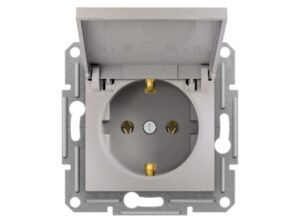 Schneider EPH3100169 - ASFORA 2P+F aljzat, csapfedeles, csavaros bekötés, bronz