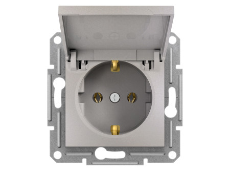 Schneider EPH3100169 - ASFORA 2P+F aljzat, csapfedeles, csavaros bekötés, bronz