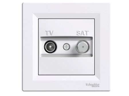 Schneider EPH3400121 - ASFORA TV/SAT aljzat, végzáró, 1 dB, fehér