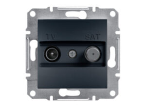 Schneider EPH3400171 - ASFORA TV/SAT aljzat, végzáró, 1 dB, antracit