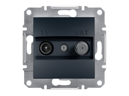 Schneider EPH3400171 - ASFORA TV/SAT aljzat, végzáró, 1 dB, antracit
