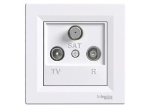 Schneider EPH3500121 - ASFORA TV/R/SAT aljzat, végzáró, 1 dB, fehér
