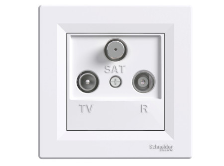 Schneider EPH3500121 - ASFORA TV/R/SAT aljzat, végzáró, 1 dB, fehér