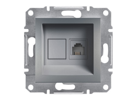 Schneider EPH4100162 - ASFORA 1xRJ11 telefon aljzat, acél