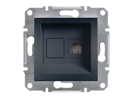 Schneider EPH4100171 - ASFORA 1xRJ11 telefon aljzat, antracit