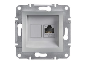 Schneider EPH4300161 - ASFORA 1xRJ45 Cat5e UTP aljzat, alumínium