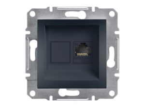 Schneider EPH4300171 - ASFORA 1xRJ45 Cat5e UTP aljzat, antracit
