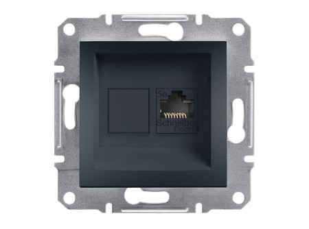 Schneider EPH4300171 - ASFORA 1xRJ45 Cat5e UTP aljzat, antracit