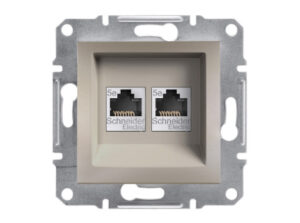 Schneider EPH4400169 - ASFORA 2xRJ45 Cat5e UTP aljzat, bronz