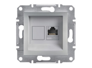 Schneider EPH4700161 - ASFORA 1xRJ45 Cat6 UTP aljzat, alumínium