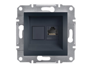 Schneider EPH4700171 - ASFORA 1xRJ45 Cat6 UTP aljzat, antracit