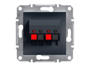 Schneider EPH5700171 - ASFORA Hangszóró csatlakozó, dupla, antracit