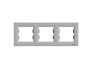 Schneider EPH5800361 - ASFORA Hármas keret, vízszintes, alumínium